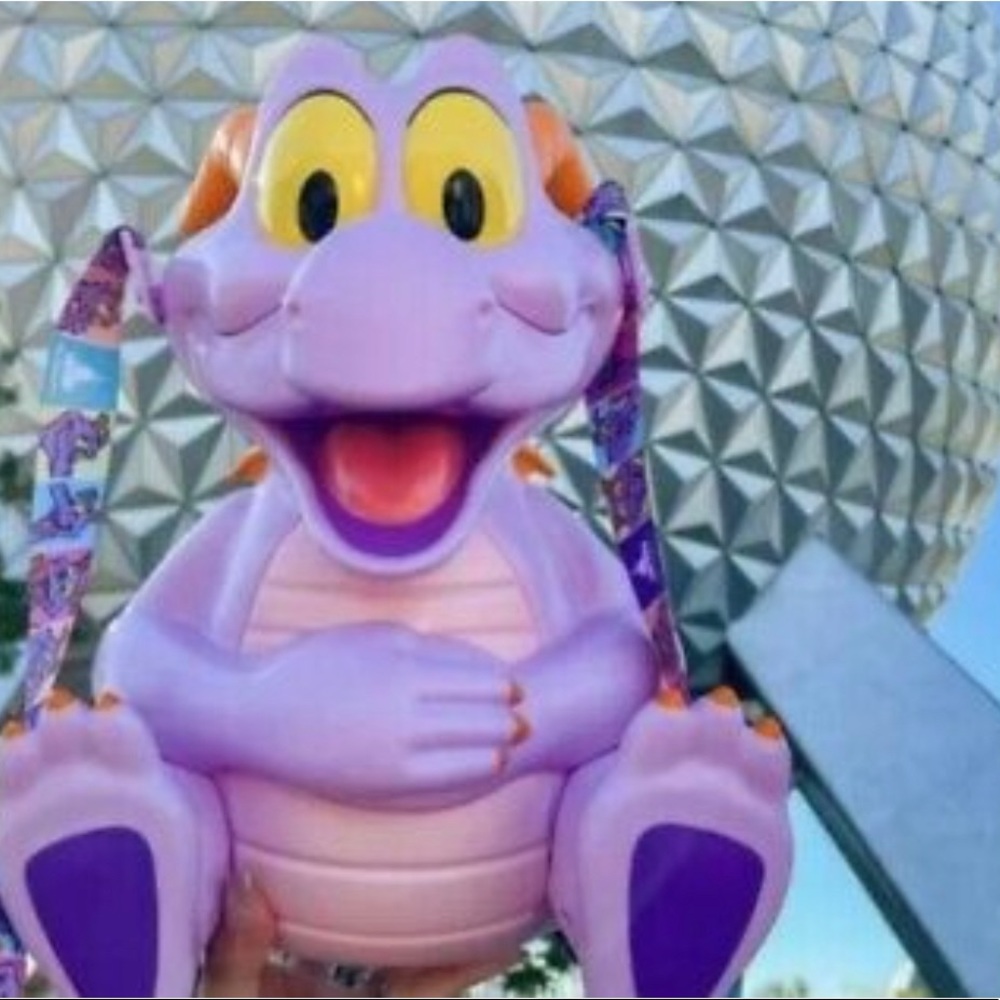Disney Purple Figment Crossbody Bag with Yellow Eyes
